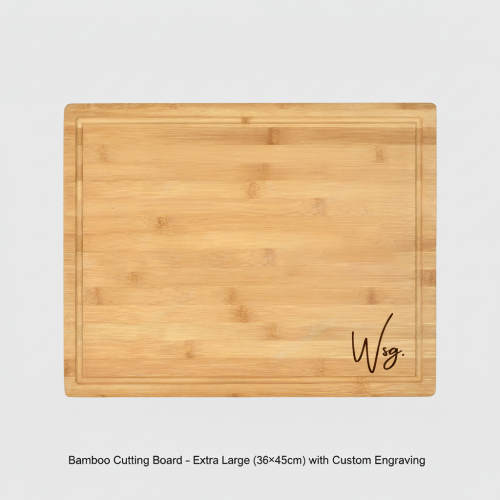 Bamboo Cutting Board - Extra Large (36×45cm) with Custom Engraving