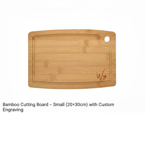Bamboo Cutting Board - Small (20×30cm) with Custom Engraving