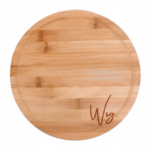 Bamboo Cutting Board - Circular (25×25cm) with Custom Engraving