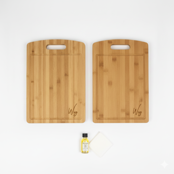 Premium Cutting Board Collection - 2 Large Boards with Custom Engraving