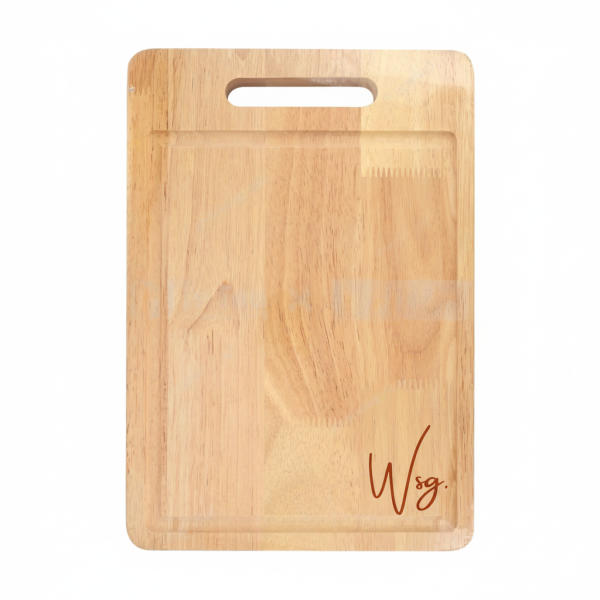 Premium Rubberwood Cutting Board - Large (22×33cm) with Custom Engraving