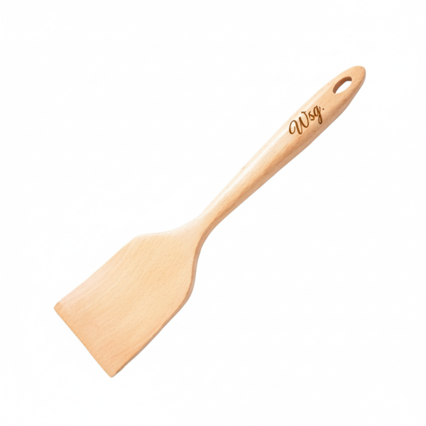 พายไม้/ไม้พลิกอาหาร - ขนาดกว้าง พร้อมแกะสลักเลเซอร์